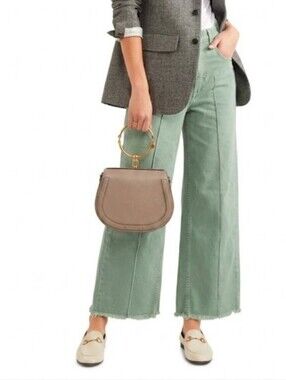 Isabel Marant Cabrio High Rise Wide Leg Cropped Jeans EU 36 US 27